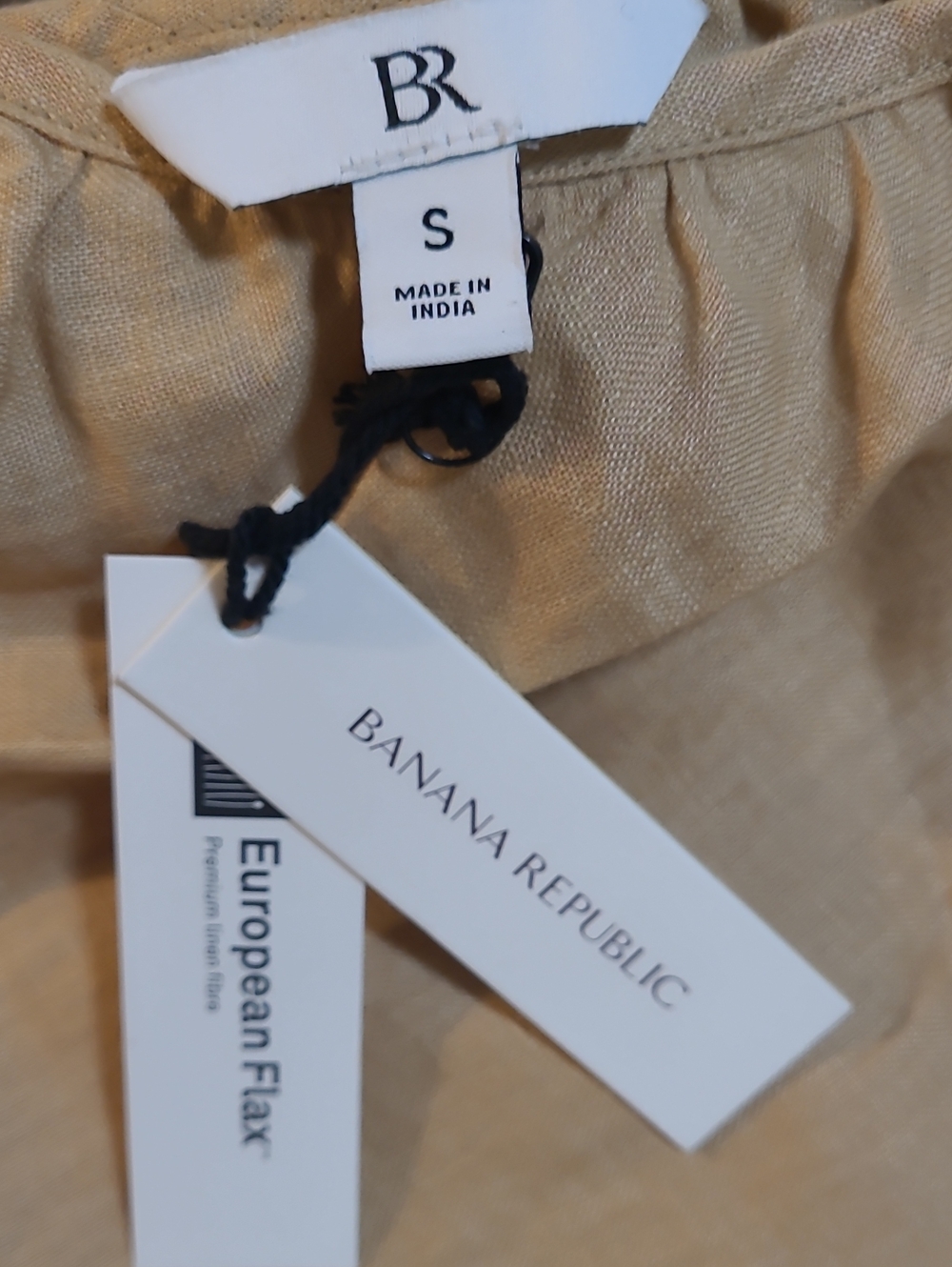 Banana Republic Flowing European Flax Linen Maxi Dress in Light Gold - Picture 11 of 11